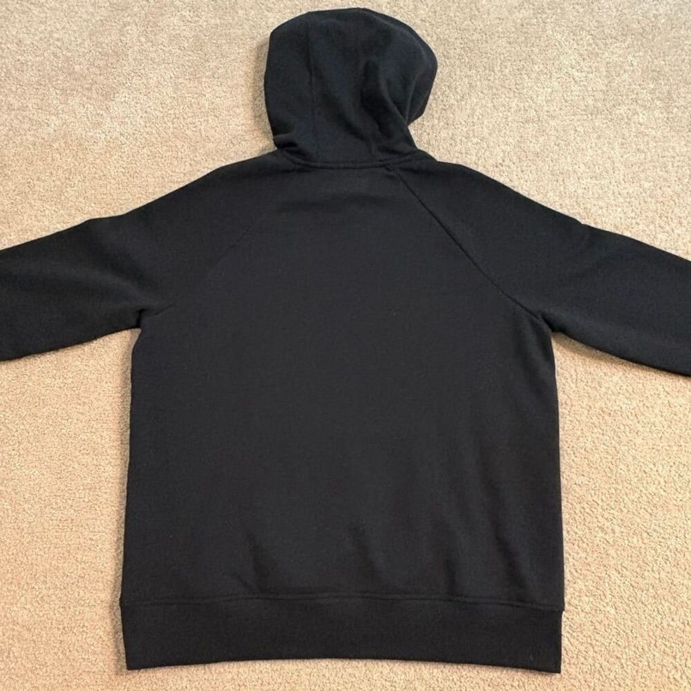 Under Armour Black Pullover Men's Hoodie with Graphic Logo Athletic Sweatshirt L - Picture 2 of 6